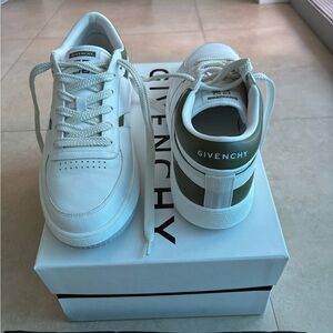 Givenchy White and Olive Sneakers